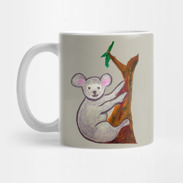 Cute Koala bear hanging on a tree branch by 4wardlabel